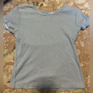 BRANDY MELVILLE blue striped baby tee